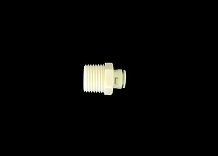 White Color Quick Connect Water Fittings , PP Straight Thread Connector