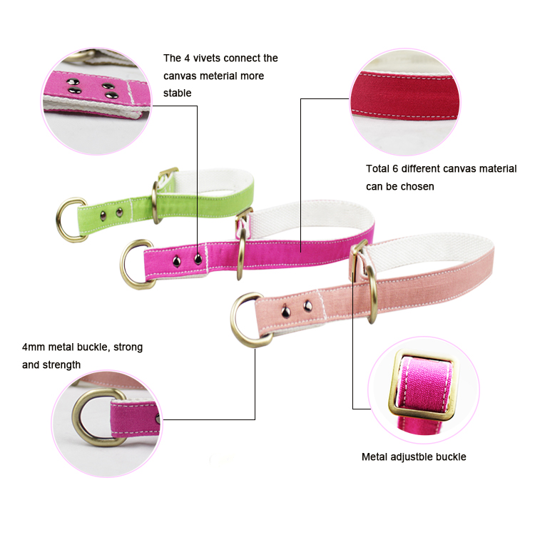 C506 Wholesale Canvas Adjustable Sublimation Dog Collars and Leads, Dog Collar Making Supplies