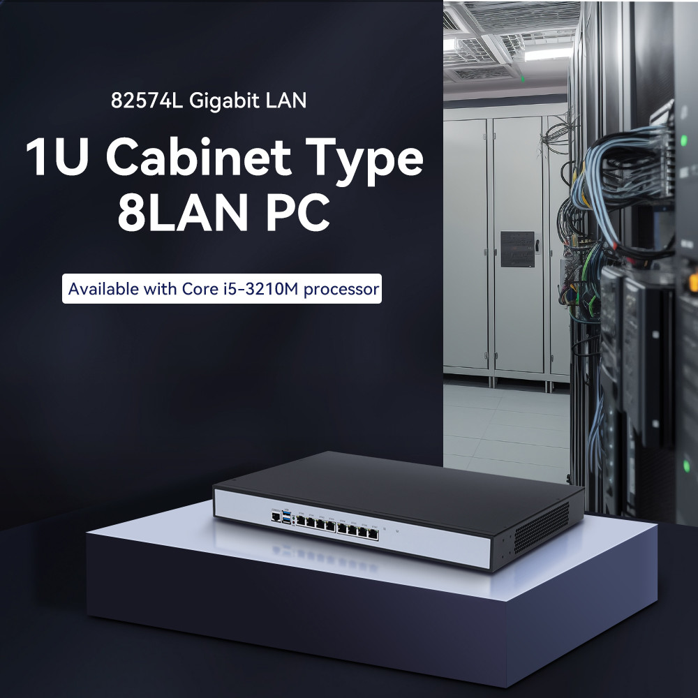 DDR3 8G RAM 1U Firewall Router Server 8LAN Intel Celeron And Core Series