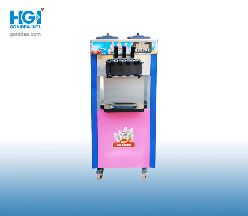 Restaurant 2300W Professional Ice Cream Machine 25L/ H No Vibration