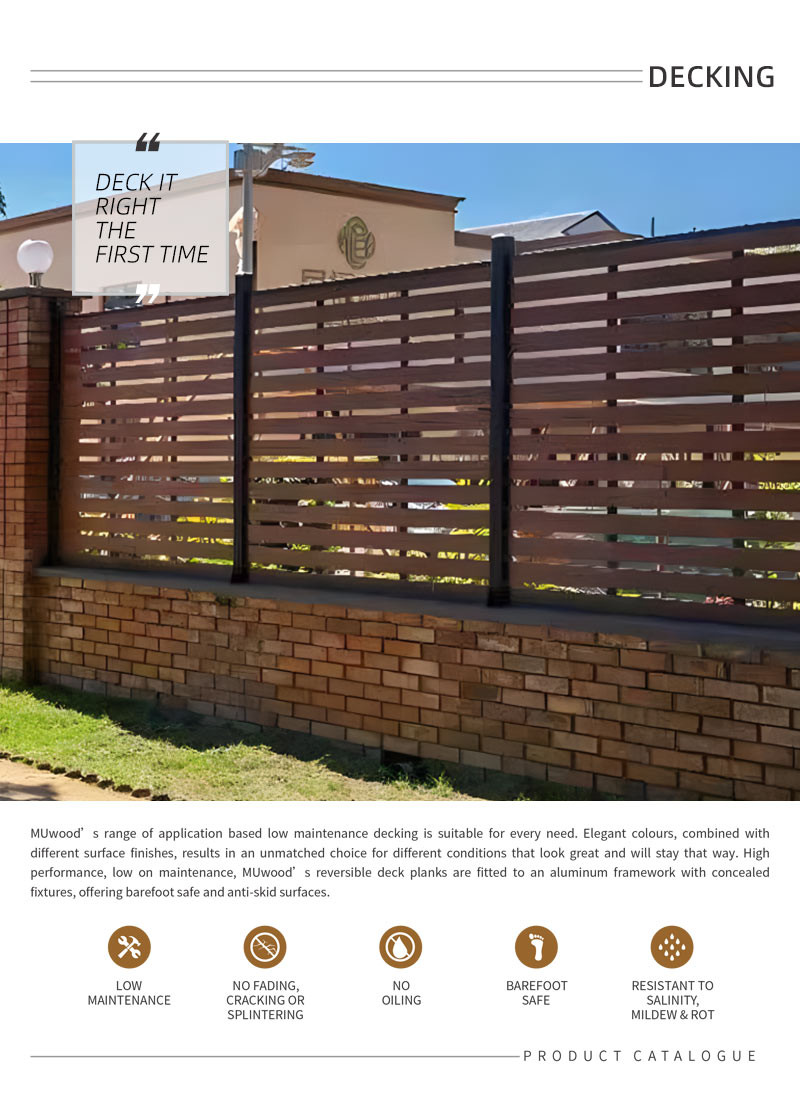 Recycled WPC Composite Fencing Boards Garden Composite Decorative Fence Panels