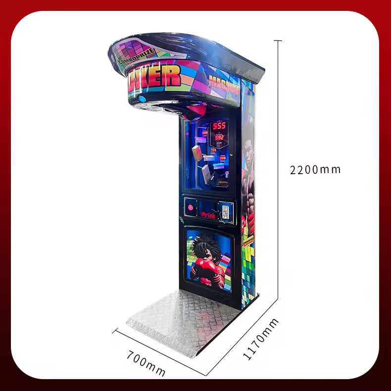 Coin Operated Electronic Sport Punch Amp Kick Boxing Arcade Game Machine Fashionable For Eye-catching Display