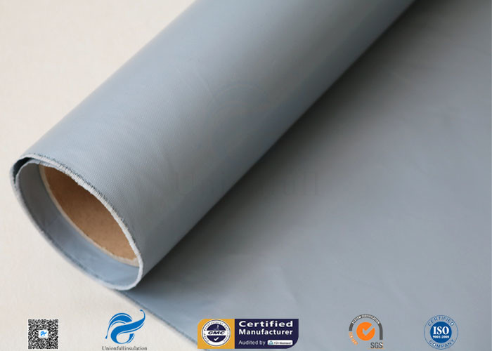 Grey Silicone Coated Fiberglass Cloth Engine Thermal Insulation Coated Glass Fabric