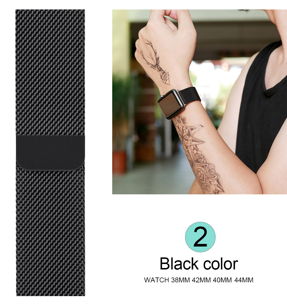 40mm 38mm Magnetic Watch Band Mesh Milanese Loop And For Apple Wristband Replacement Strap