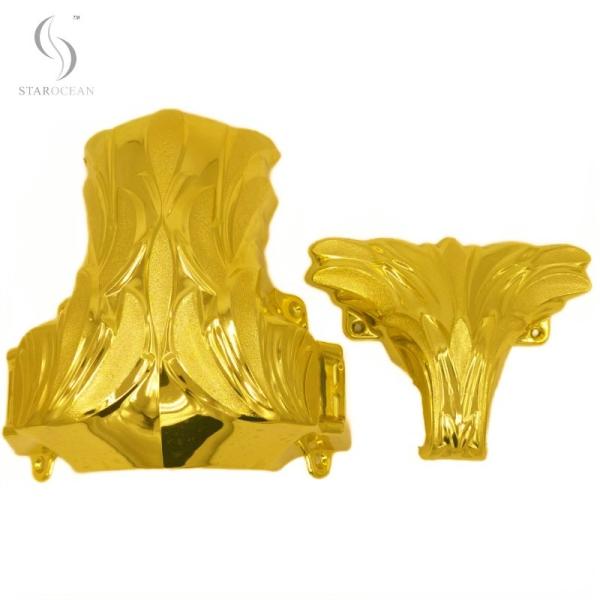 Dark Gold Plastic Coffin Corners 1# DG For Funeral Interment Ornamentation