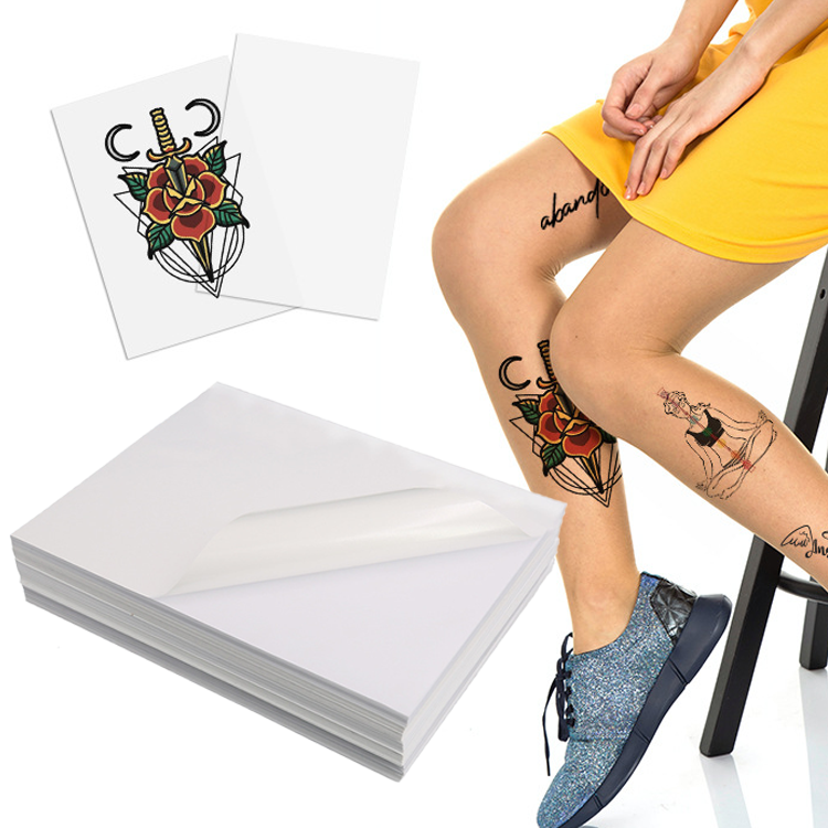Man Transparent A4 Blank Printable Water Transfer Paper Tattoo Sticker With PVA Films