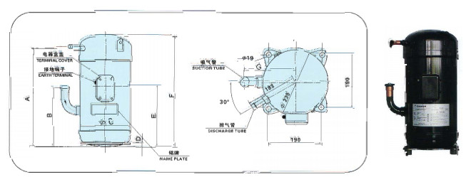 DAIKIN JT236D-Y1L 7.5HP Refrigeration Scroll Compressor