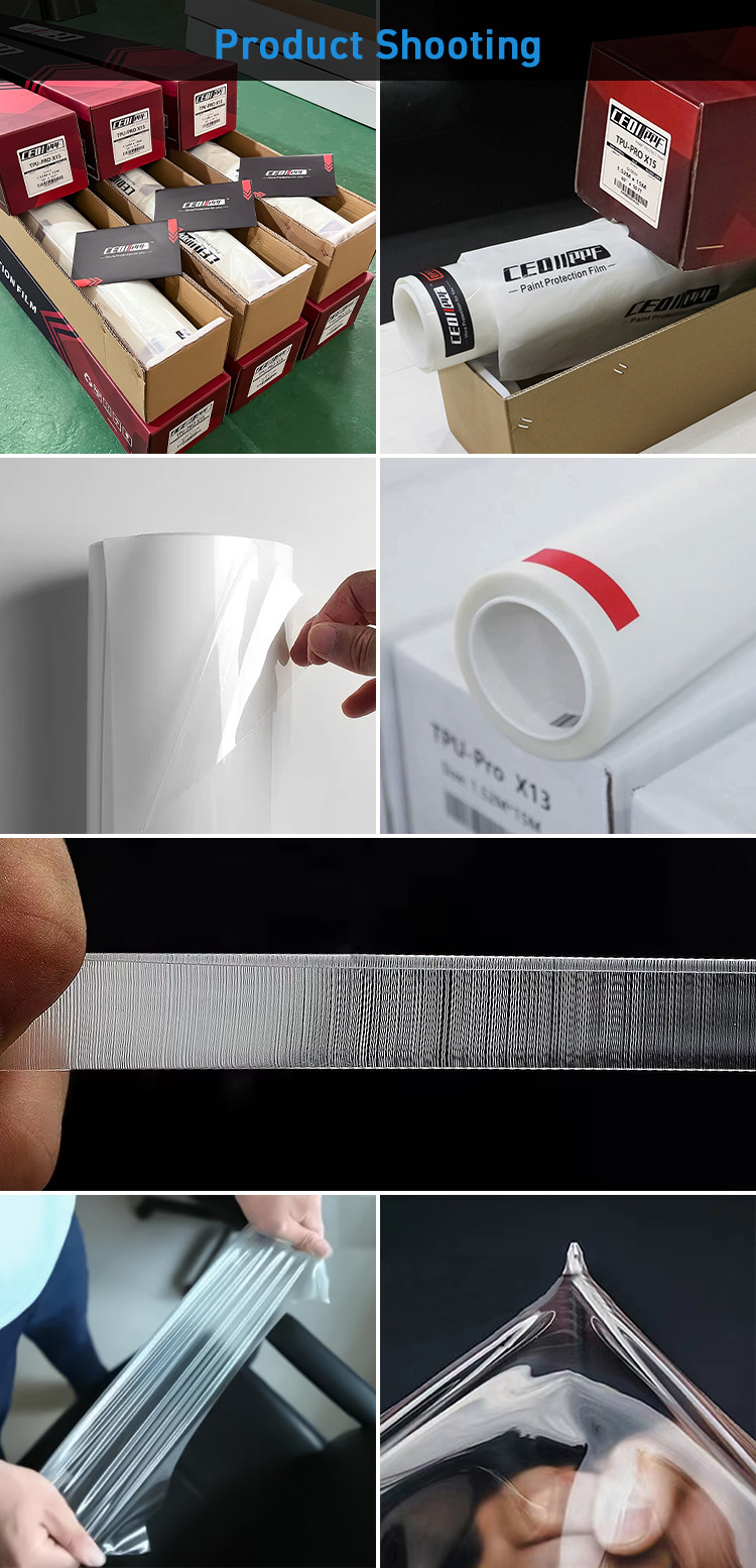 Factory Price Whloesales TPU PPF Car Films 1.52*15m Transparent Anti-yellowing Tpufilms Car Paint Protection Film