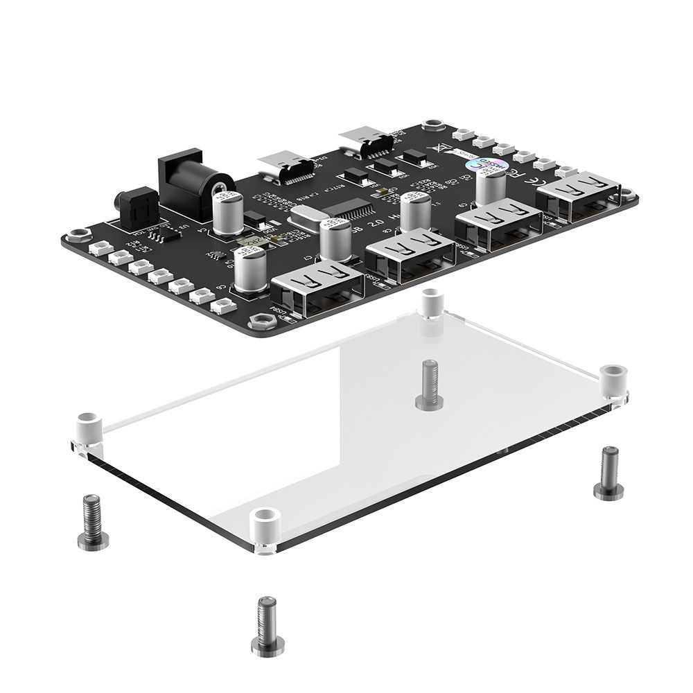 Type C 4 Port USB 2.0 Hub Expansion Cards Circuit Board