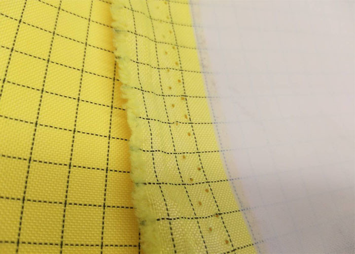 5mm Grid Yellow Anti Static Fabric For Industy UnderWear