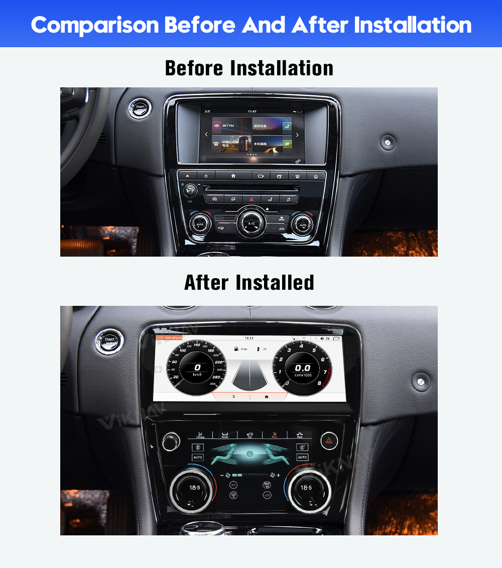 10.25 inch Touch Screen Stereo For 2009-2018 Jaguar XJ XJL Multimedia Player Stereo Android GPS Navigation Carplay
