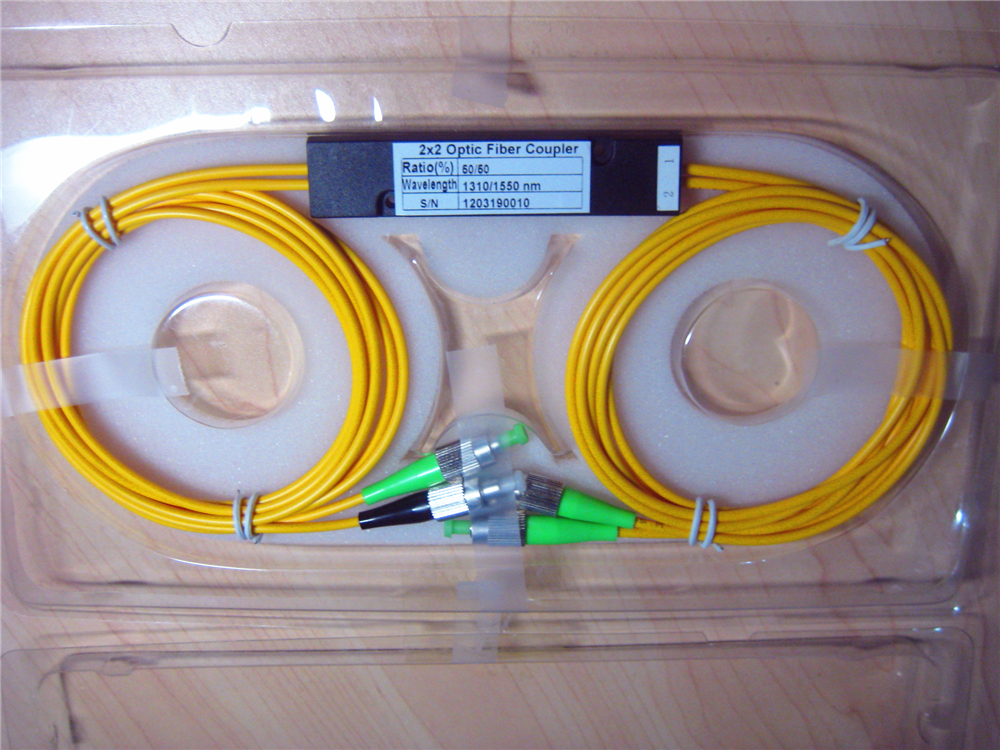 In Stock Factory Price FTTH ABS 2*2 Optic FBT Coupler Fc Apc Upc 2X2 Fiber Optical Splitter 1310nm or 1490nm or 1550nm