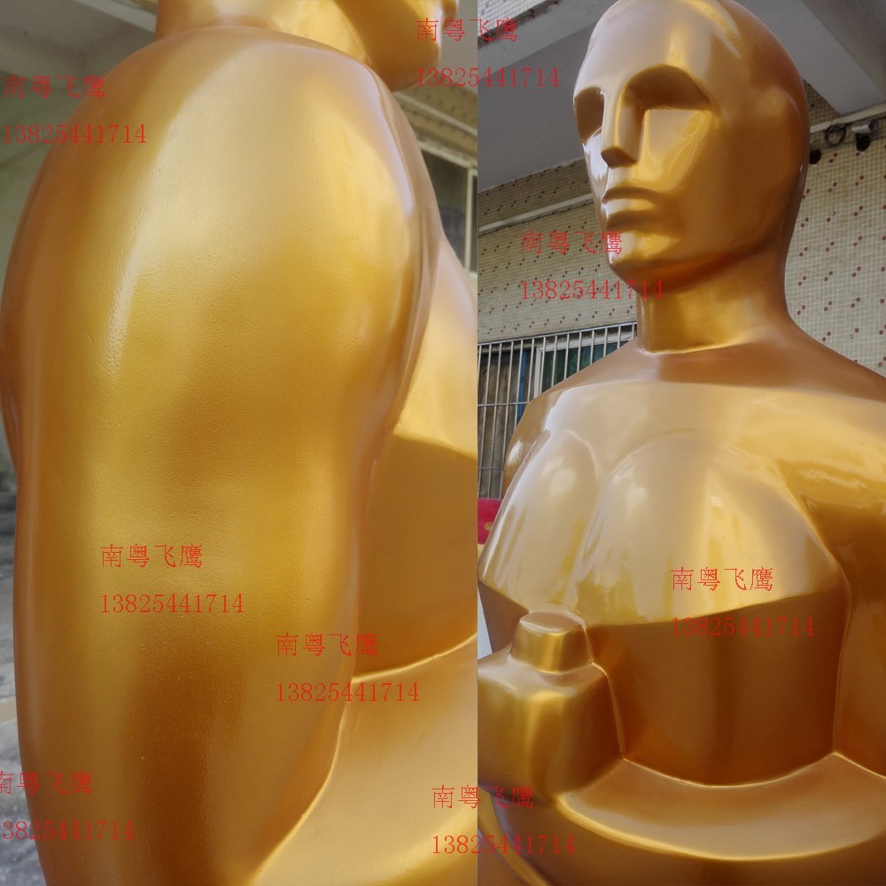 customize size party decoration large golden oscar statue as decoration statue in shop/ mall /event