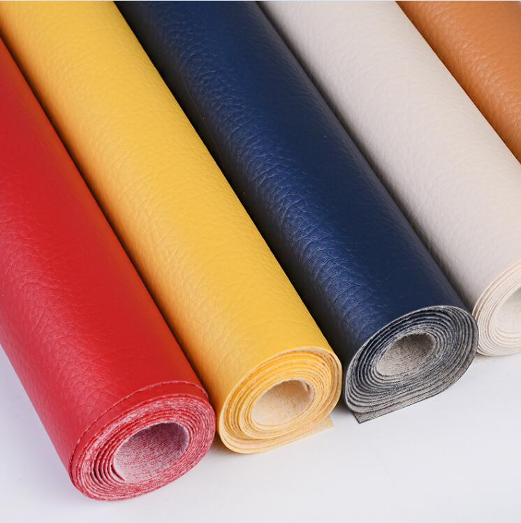 Classical Litchi Design Pvc Leather With Knit Backing for Car Seat Motor Seat