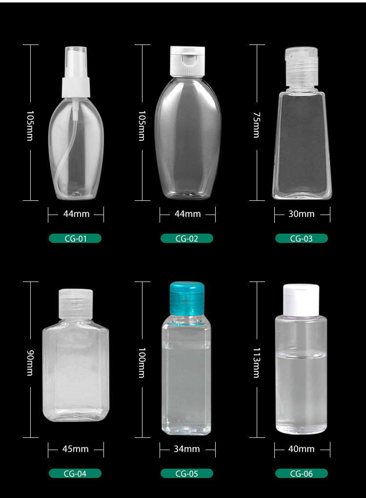 Liquid Soap Plastic Sanitizer Bottle Transparent Empty Hand Sanitizer Bottles