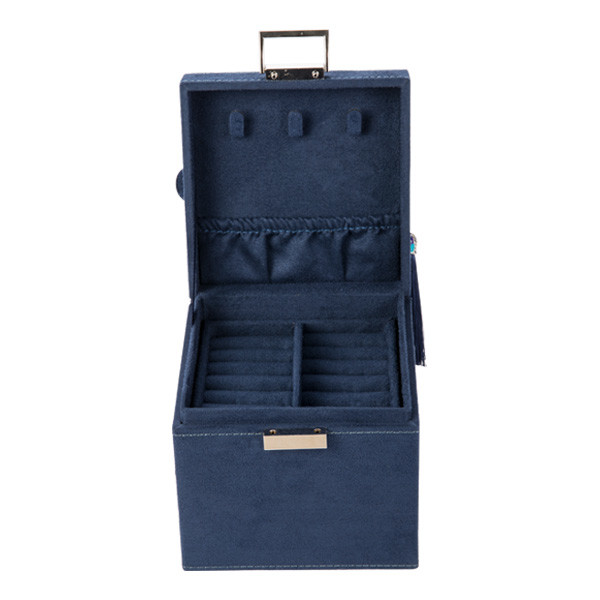 Storage / Packaging Leather Jewelry Box For Retail Black Color Customized Size