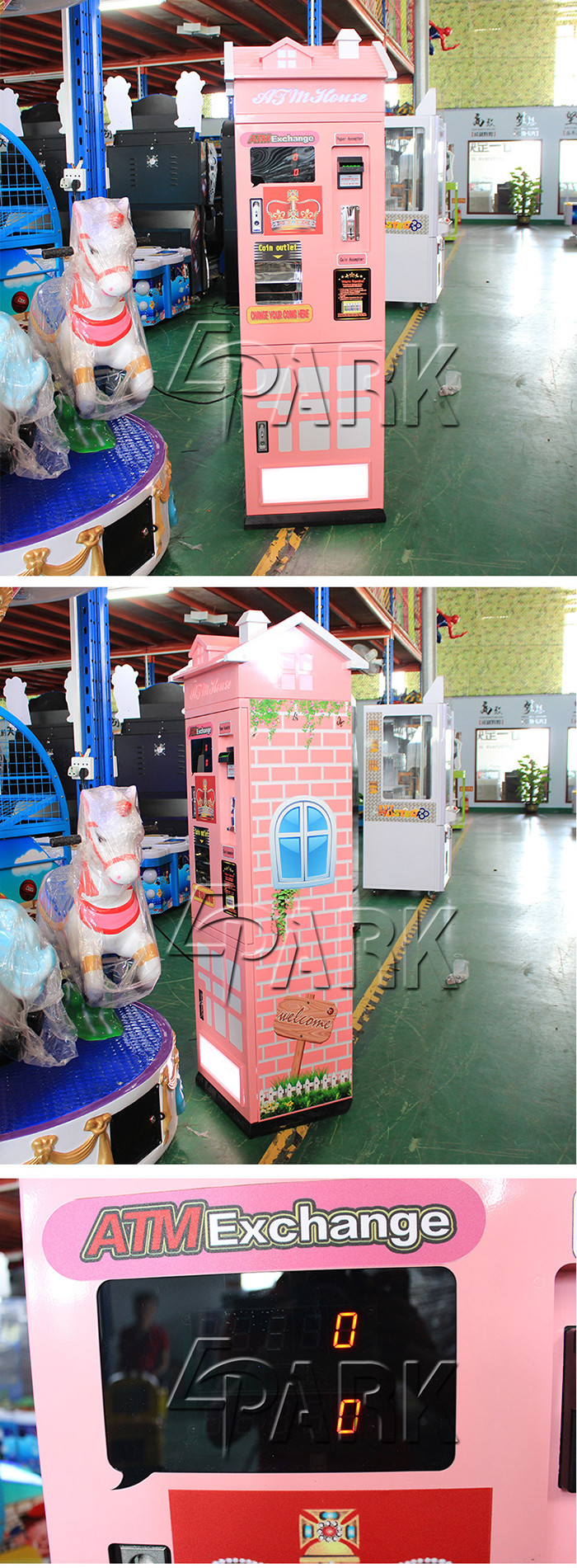 Indoor Shop Manager System Amusement Game Equipment / Automatic Coin Exchange Machine