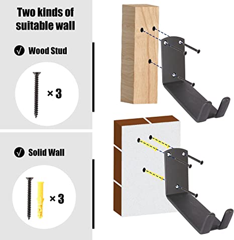 Bike Wall Mount Storage Hanger Stand Bicycle Cycling Rear Rack with 4mm-5mm thickness