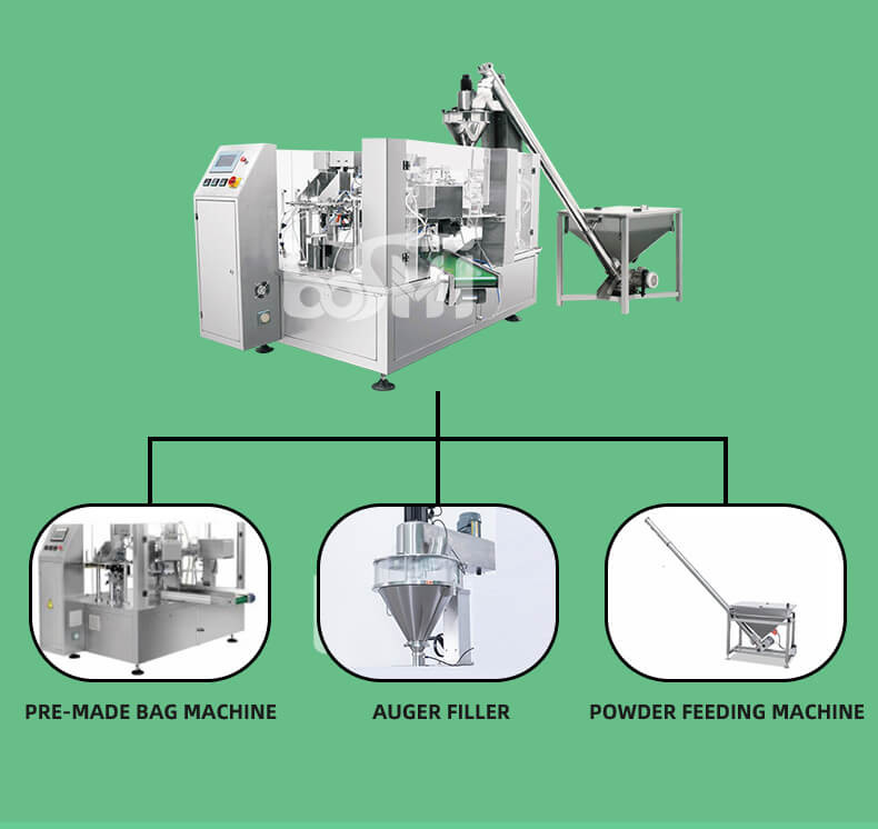 250g 500g Premade Pouch Packaging Machine For Spice Flour Milk