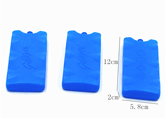 MSDS CPSIA Mini Freezer Blocks Cooling Elements For Food Frozen 12 X 5.8 X 2cm