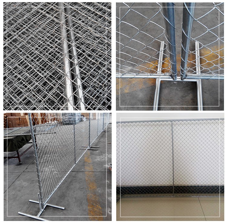 6'x10' temporary chain link fence ,construction panels tubing 1½"(38mm) x 15.5ga/1.70mm wall thick chain mesh2¼"50mm