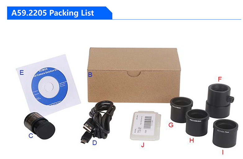 OPTO EDU A59.2205 Microscope Accessories for Imaging and Precision Analysis in Scientific Research and Industrial