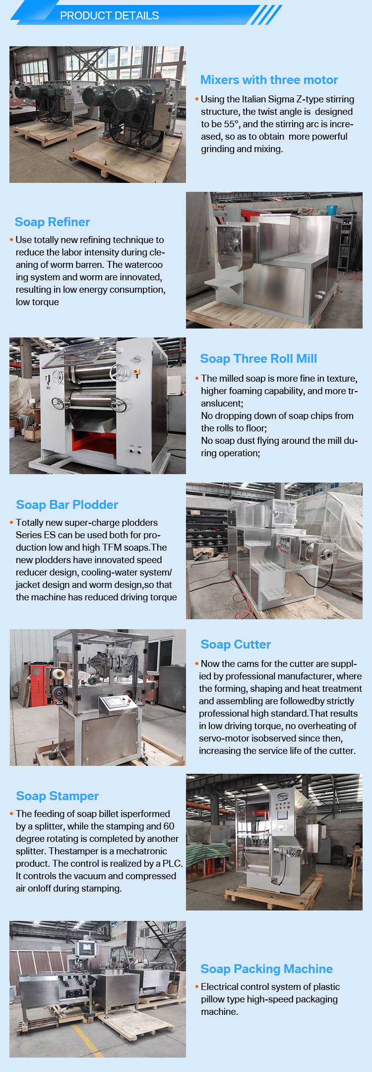 Easy to Operate Stainless Steel 1000kg/h Soap Making Machine Production Line