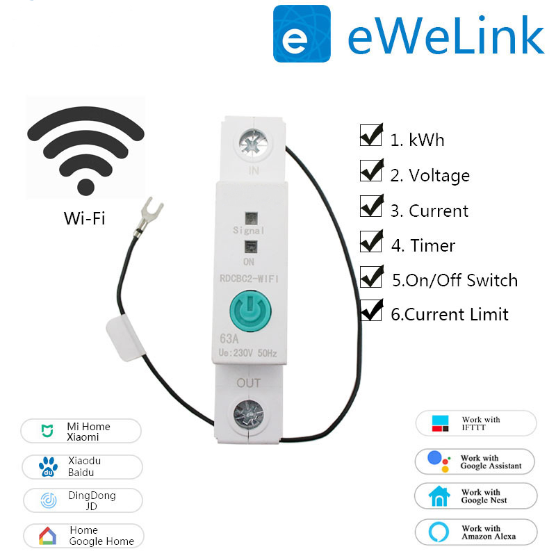 Smart WIFI Circuit Breaker with TUYA or ewe-link App
