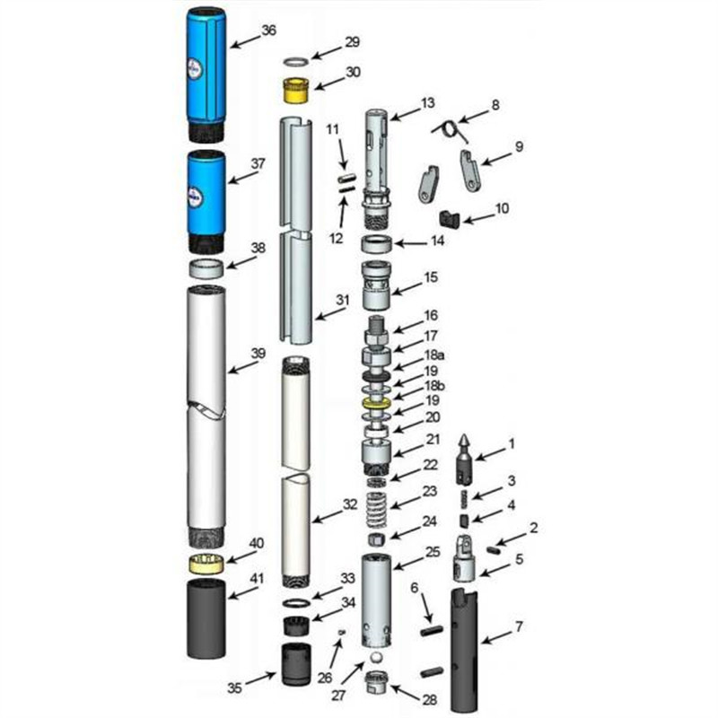 T6-76 T6-86 T6-101 T6-116 T6-131 High Quality Triple Tube Core Barrels with PVC Plastic Liner