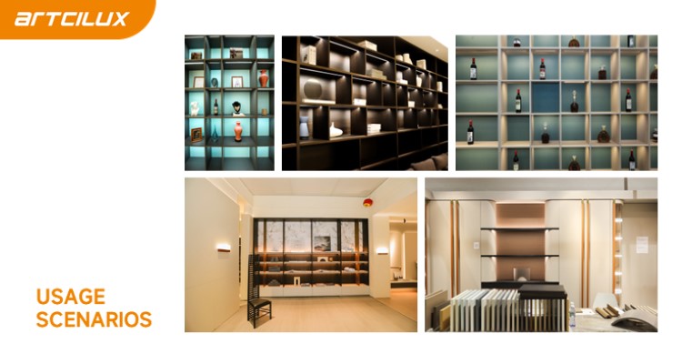 Customized Length Wardrobe Under Cabinet LED Strip Lighting Recessed Mounted