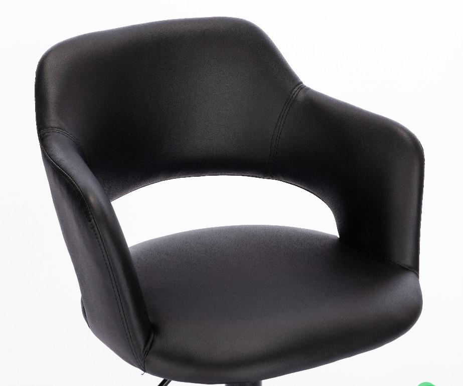 Black Swivel Bar Stool Chairs Piston Kitchen Pub Counter Upholstered Stool
