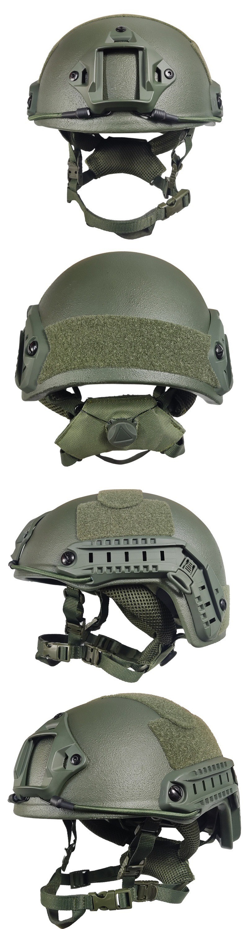 Factory FAST/MICH Level II Tactical Helmet with PE Polymer Material, NIJ 3A Ballistic Protection, and Vented Liner