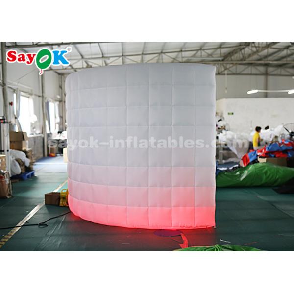 Event Booth Displays Durable Photo Booth Inflatable Wall For Stage Decoration / Led Air Photo Booth