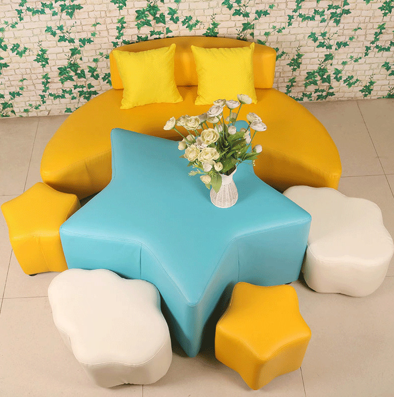 Leather Children Sofa Chair 35*28*35c For Living Room