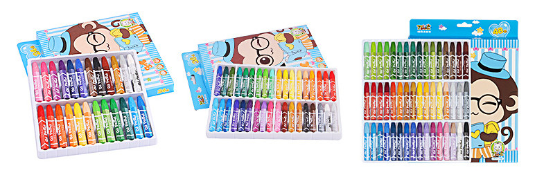 Non-toxic 8 , 12, 24, 48 Colors Oil Paint Sticks Washable Water soluable for Kids Stationery Painting Supplies OEM ODM