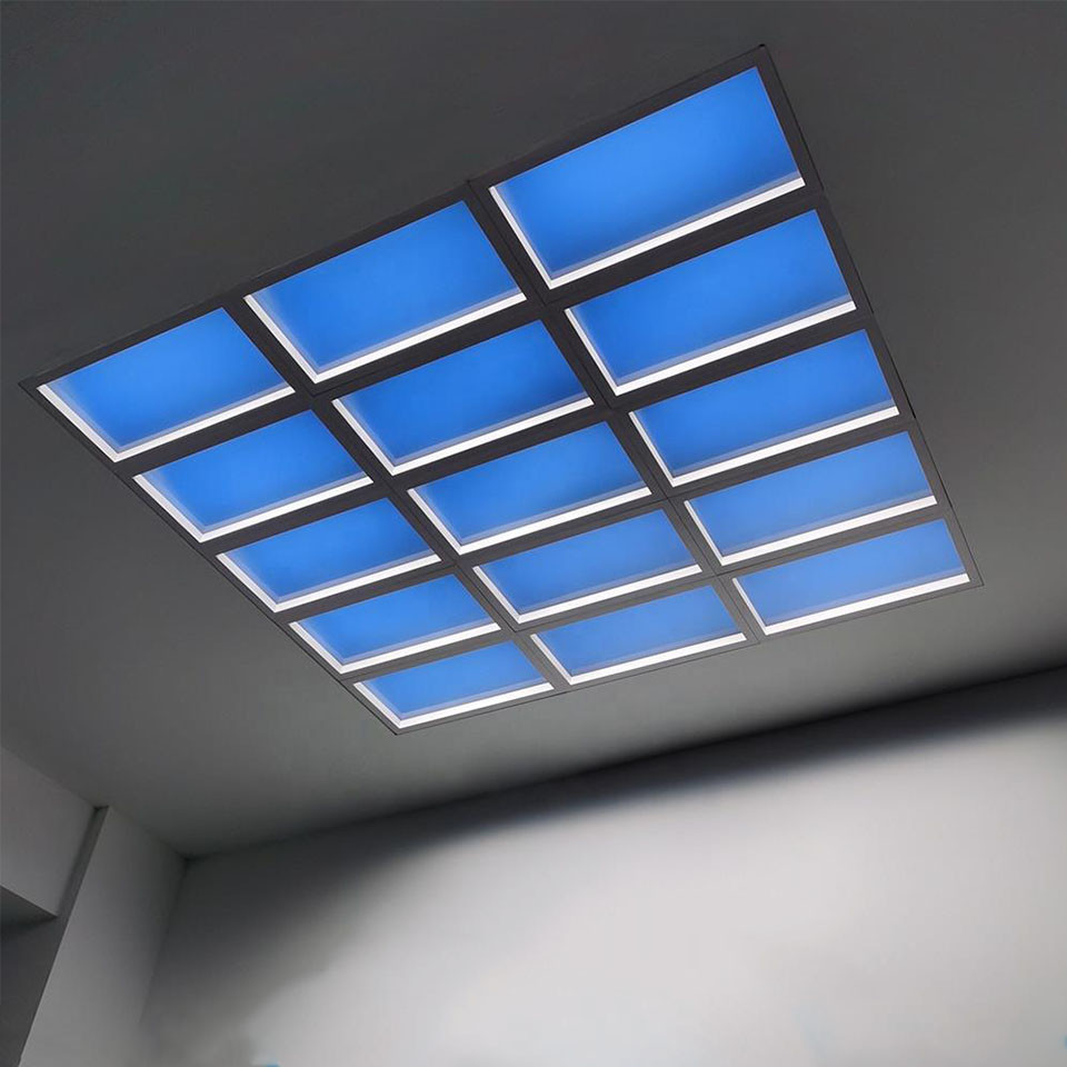 Indoor Large LED Skylight Panel No Flicker Recessed Practical