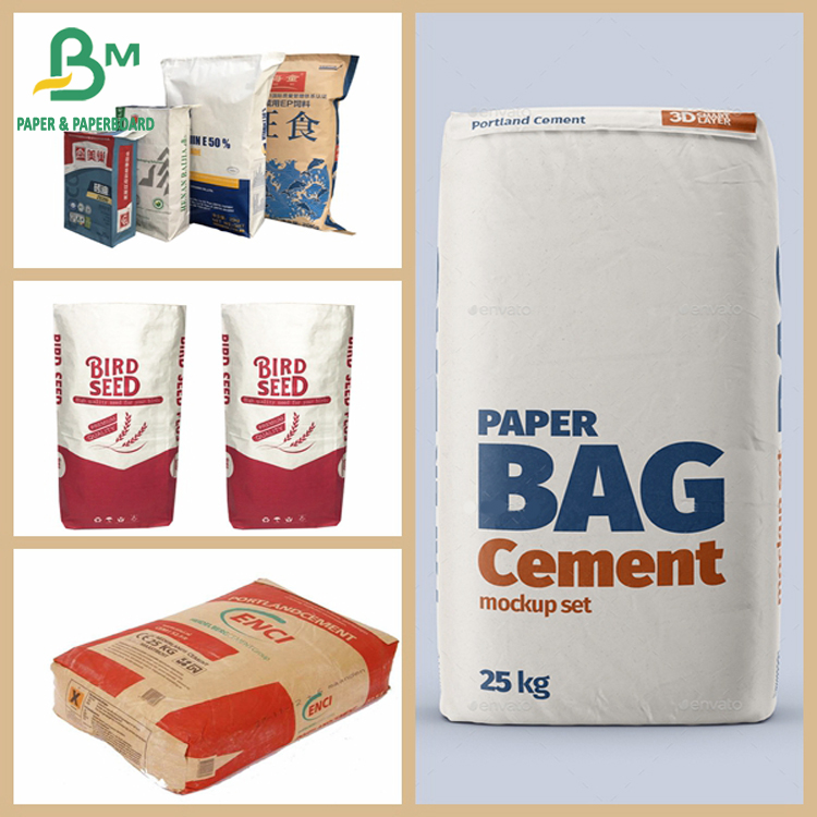 Bleached and Unbleached Strong Extensible Sack kraft Paper for Cement Packaging