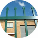The strongest structure of a green steel fence panels