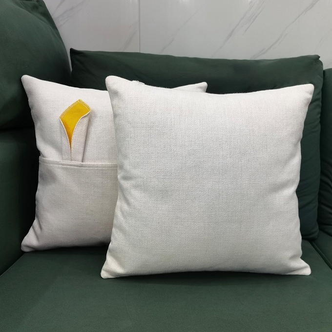 Soft Eco Friendly Linen Sublimation Blank Pillow Case Blank Pocket Cushion Covers