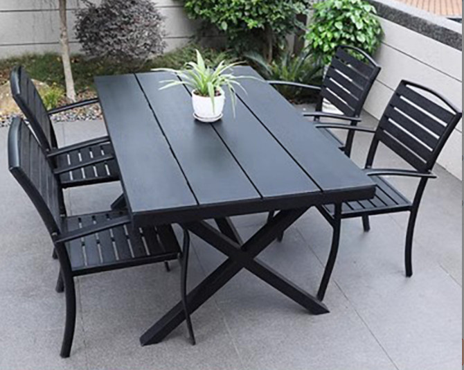 Modern Cafe Shop Garden Waterproof Sillas De Comedor Metal Armrest Cast Aluminium Chairs Indoor Outdoor Patio Furniture