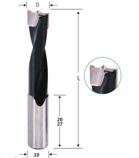 Tungsten carbide inserted tip wood hole drill bit with size 5.5mm of Woodworking Tools for dowel drill