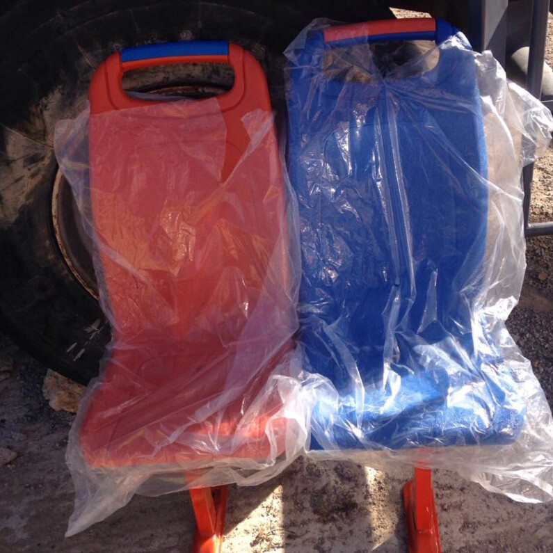 Durable Classic Plastic Bus Seats 360mm Width For School Bus Good Plasticity