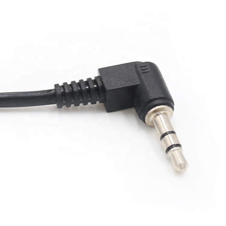 OEM Coiled 1m Male To Male 90 Degree Right Angle 3.5mm TRS Stereo Audio Jack Cable