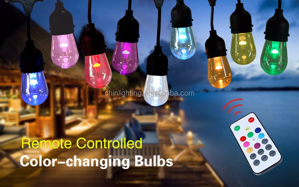 HolidayVintage Season RGB Festival Party Wedding waterproof led string light with dimmer Remote controller multi-lighting modes
