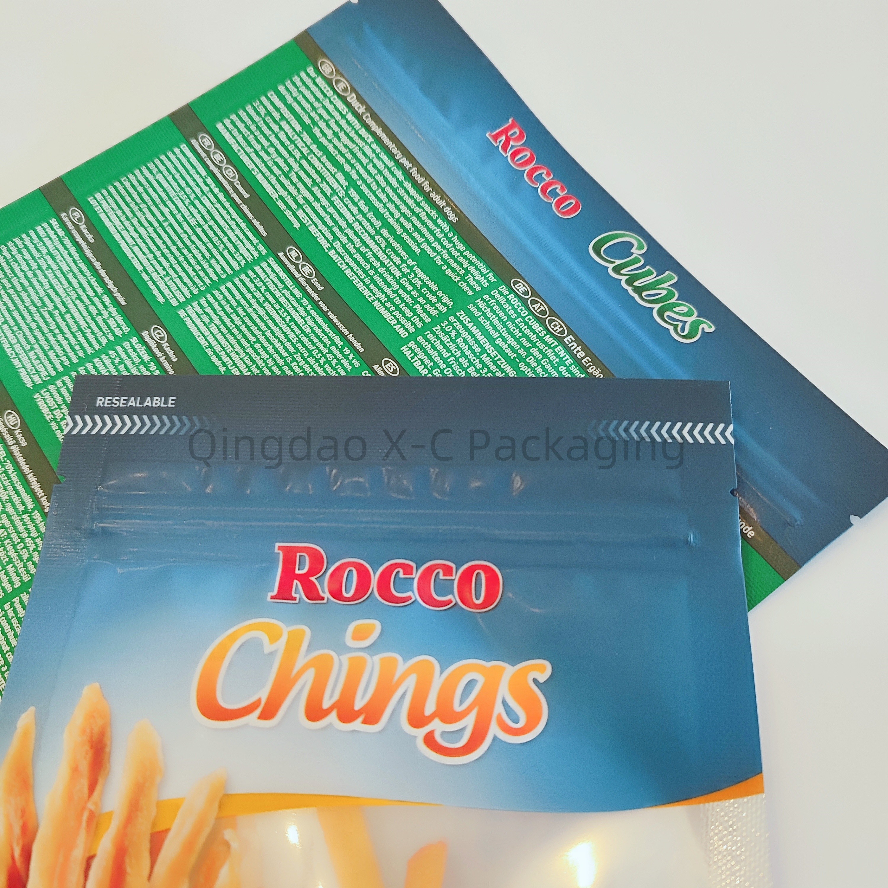Pet Food 3 Side Seal Bags Resealable Mini Small Custom Moisture Proof Food Grade Colorful