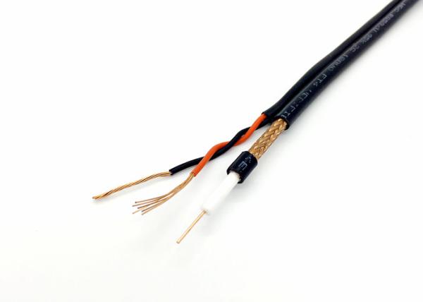 RG59U+2C 0.75MM2 Shotgun Coax Bulk CCTV Cable , Surveillance Camera Coaxial