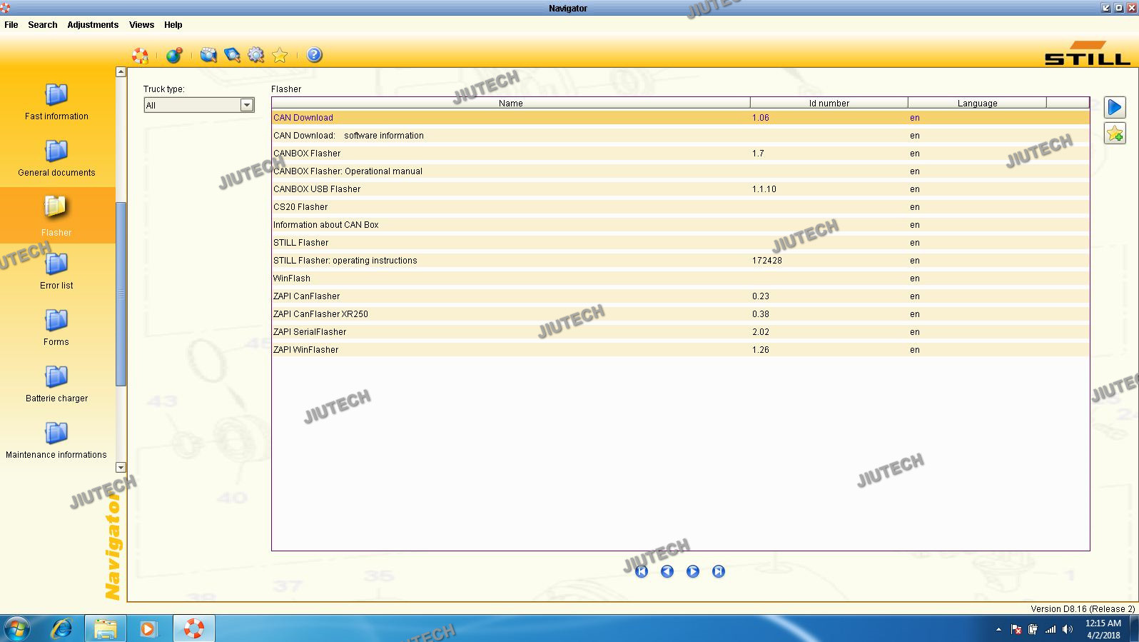 Original for Still Forklift Diagnose Tool Canbox with 8.21 Navigator Software for STILL Forklift Scanner Tools and F110