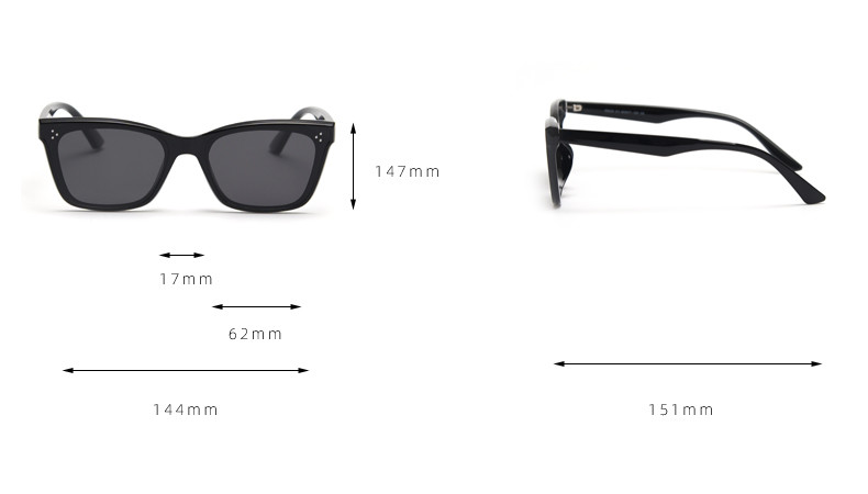 Shade Women TR90 Sunglasses Unisex Trendy Stylish Square BSCI