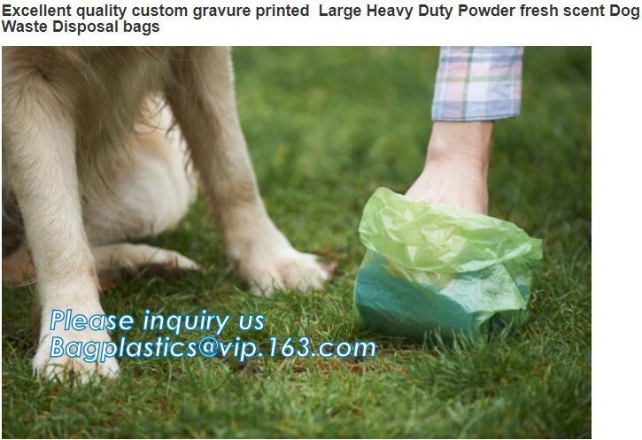 High Quality Eco-friendly Degradable Fashion With Printing Doggy Pet Dog Waste Poop Bags, Eco friendly pet dog waste poo