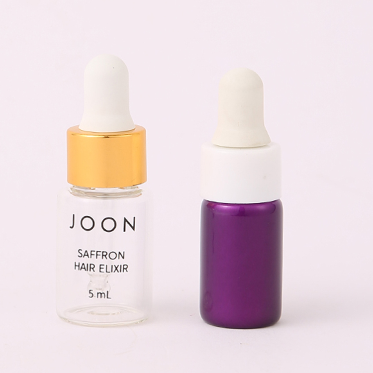 2ml 3ml 5ml 10ml Round Glass Dropper Bottle Small Mini Frosted Glass Essential Oil Bottle With NBR Dropper